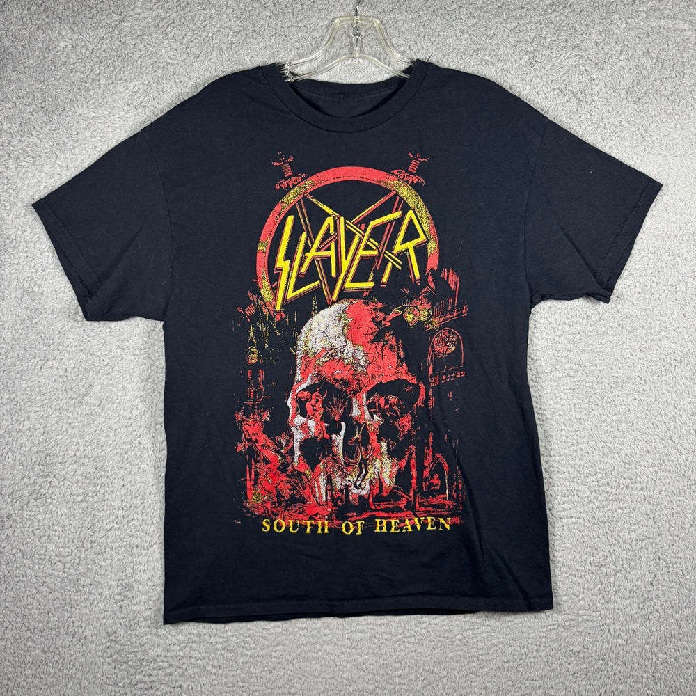 Slayer South of Heaven Band T-Shirt Mens Large Black Graphic Tee Metal Rock L